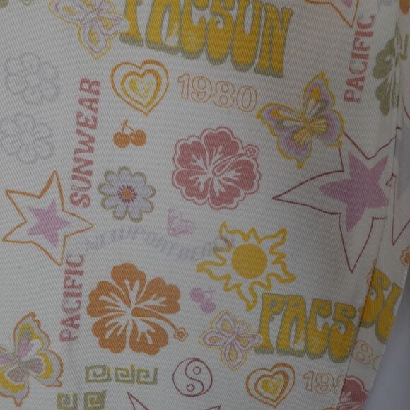 NWT Pacsun Mixed Pacific Sunwear Print Dad Jeans Womens Size 26 AOP Preppy - Picture 10 of 16